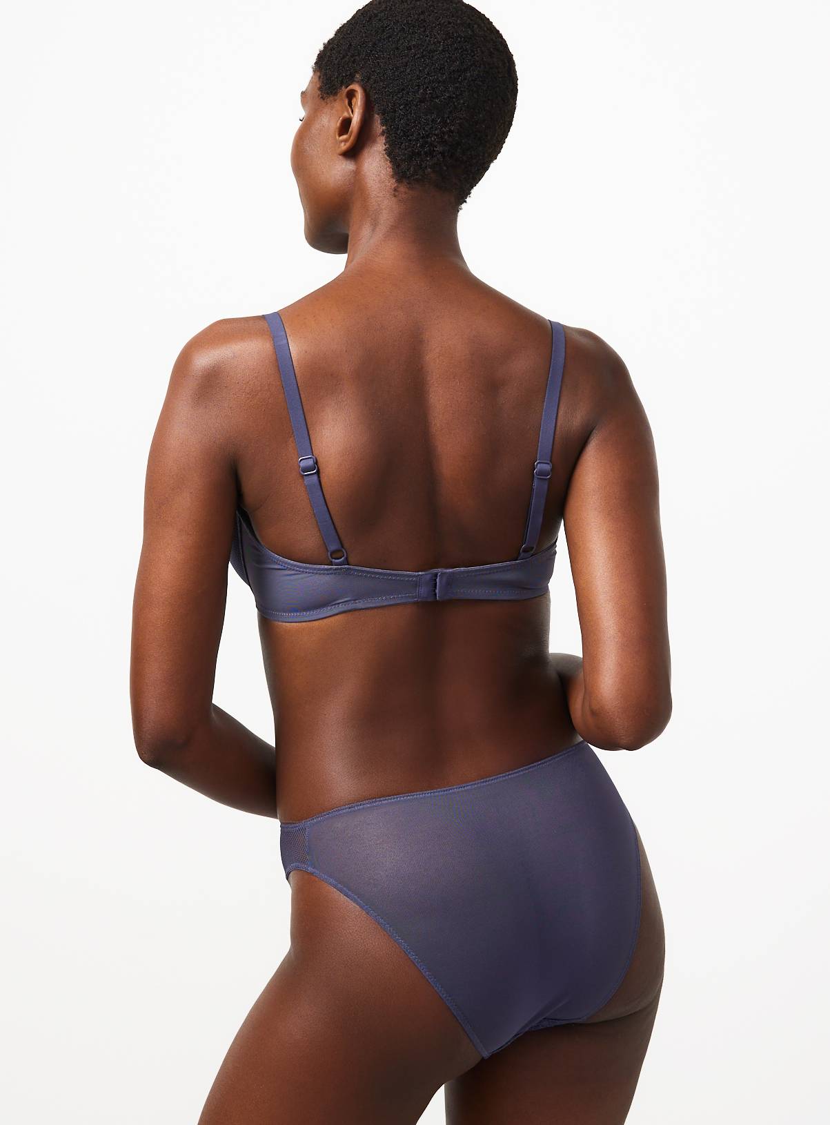 Mia Indigo Lace Padded Demi Cup Bra 36A - Image 5
